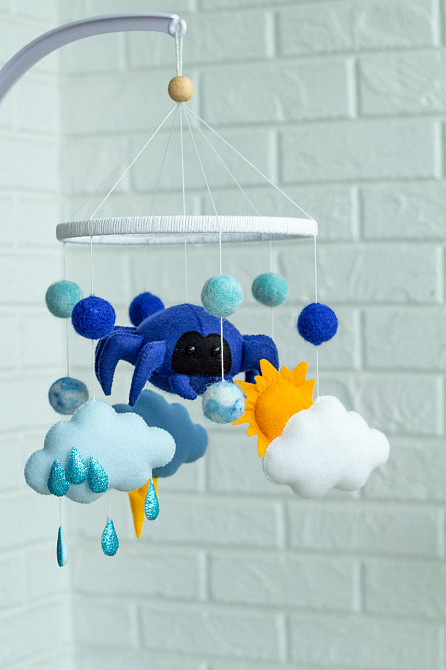 Мобіль на ліжечко для немовлят WoollyFox " Прогноз погоди" Київ - фото 3