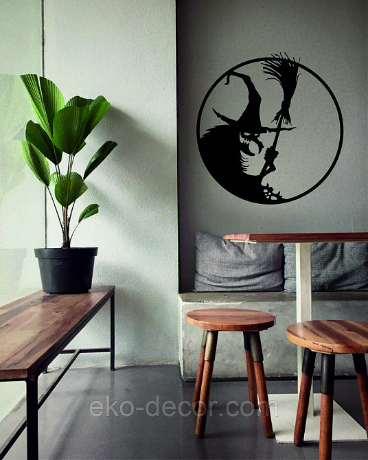 Декоративное настенное Панно «Ведьма», Декор на стену 90*86 см, Черный Киев - изображение 6