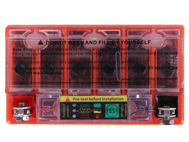 Аккумулятор 9АH- 12N9-BS гелевый с индикатором 135*75*135mm оранжевый Мукачево - изображение 3