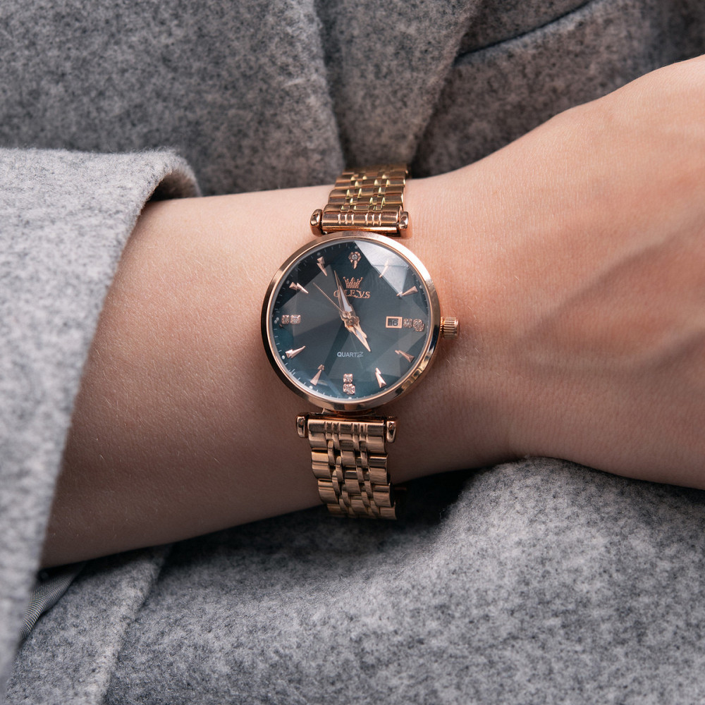 Часы женские наручные Olevs Diamond Золотистый Винница - изображение 14