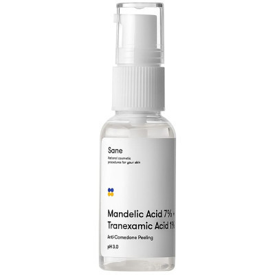 Пилинг для лица Sane Mandelic Acid 7% + Tranexamic Acid 1% С миндальной кислотой 30 мл (4820266830434) Винница - изображение 1