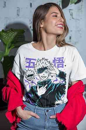 Футболка для хлопчика з аніме принтом Вбивця демонів оверсайз (зріст від 165 до 180) Чорний AnimeJ0813m Дніпро