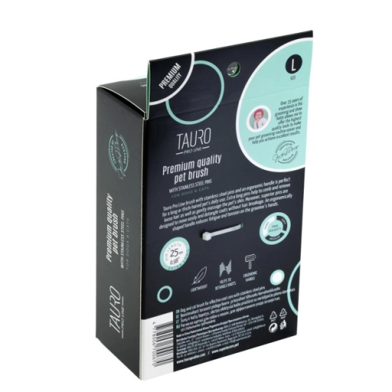 Tauro Pro Line Royal Щітка пластикова тонкі та жорсткі зубчики з нержавіючої сталі 25 мм, м'ятна, велика 17,5 x 10,6 x 6,2 см Київ