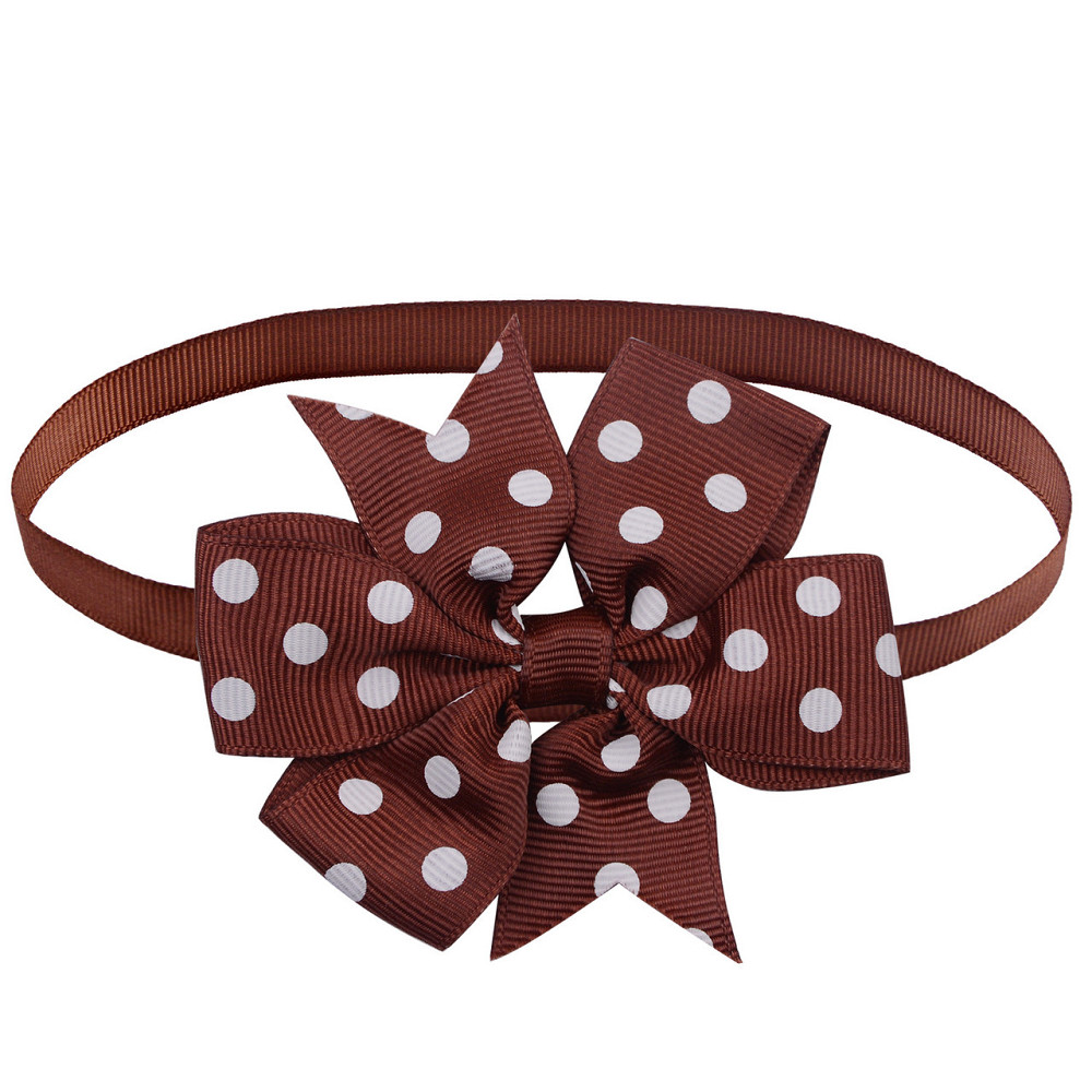 Бантик на шию для собак та котів one size коричнево-білий Київ - фото 2