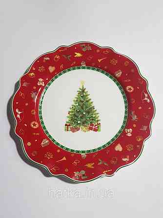 УЦІНКА! ТАРЕЛКА ПІДСТАВНА НОВОГОДНЯ "CHRISTMAS DELIGHT" 21СМ + ПОДАРУНОВА ПАКОВАННЯ Київ