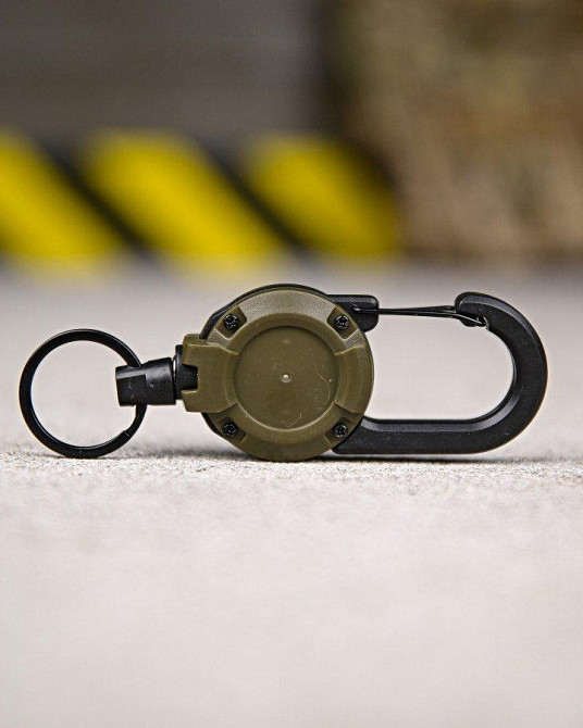 Ретрактор  выдвижной карабин с тросом страховочный трос с карабином Одесса - изображение 7