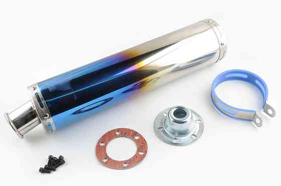 Глушник (тюнінг) 420 * 100mm, кріп. Ø78mm (нержавіюча сталь, розжарений, прямоток, mod:1) Київ