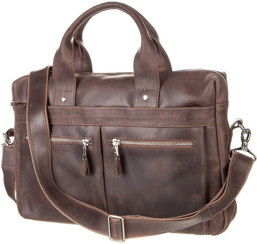 Сумка для ноутбука SHVIGEL 11020 Коричневая Киев - изображение 7