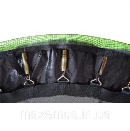 Батут детский с защитной сеткой 183 см батут Atleto с лестницей для детей и взрослых зеленый Мостиска