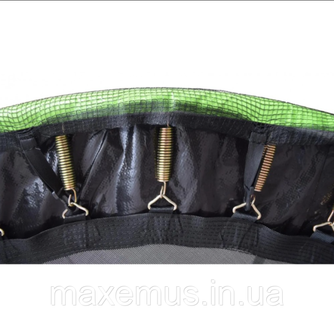 Батут детский с защитной сеткой 183 см батут Atleto с лестницей для детей и взрослых зеленый Мостиська - фото 4