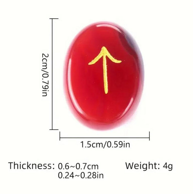 Вікканські руни. Відьмині руни. Руни з натурального рожевого кварцу (13 шт.) в мішечку Київ - фото 3