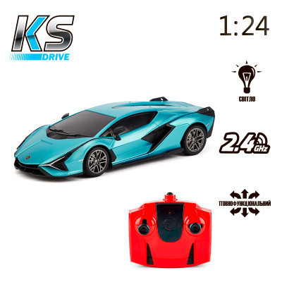 Радіокерована іграшка KS Drive Lamborghini Sian 1:24, 2.4Ghz синий (124GLSB) Вінниця - фото 7