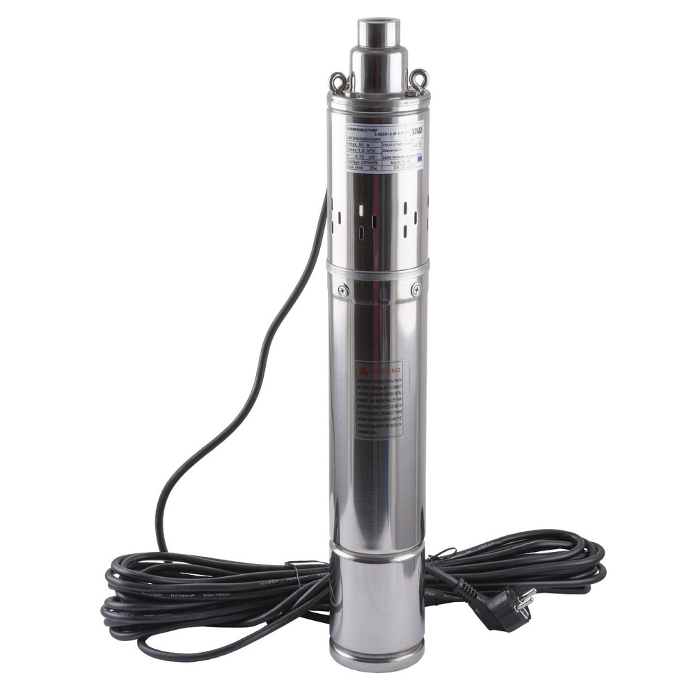 Насос свердловинний шнековий VOLKS pumpe 3,5 QGD 1,8-50-0,75кВт 3,5 дюйми + кабель 15м (000014217) Київ - фото 1