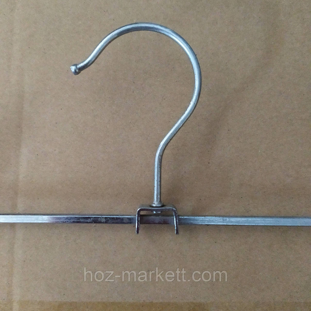 Плічка вішалки (тремпеля) брючні хромовані прищіпка та гачок 30 см 10 шт. в уп Харків - фото 4