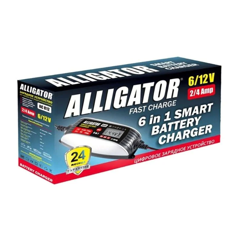 Профессиональное интеллектуальное зарядное устройство Alligator 6в1 6/12В 4А 120Аг для АКБ (AC812) Киев - изображение 2