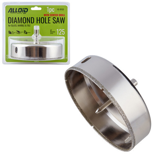 Свердло корончате алмазне по склу та кераміці 125мм з центрувальним свердлом Alloid Одесса - изображение 1
