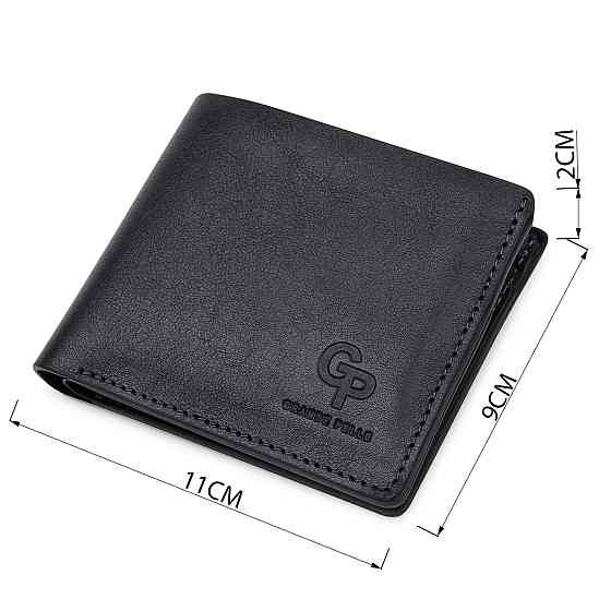 Кожаное мужское стильное портмоне GRANDE PELLE 11552 Синий Киев