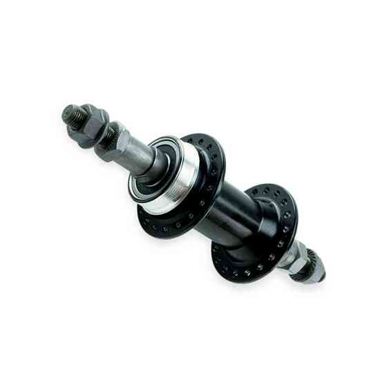 Веловтулка на колесо в сборе (алюминий 36 спиц, под диск,на промподшипнике, черная) задняя Мукачево