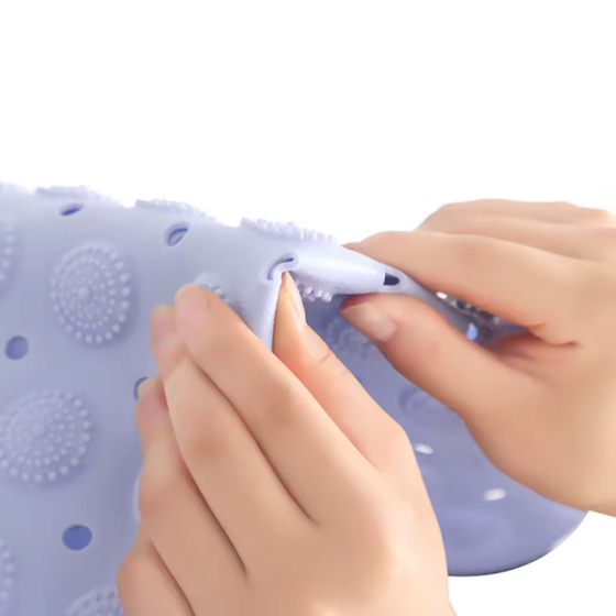 Коврик для душа и ванной комнаты силиконовый,массажный антискользящий в ванную прямоуголный 40х80 см, голубой Каменец-Подольский