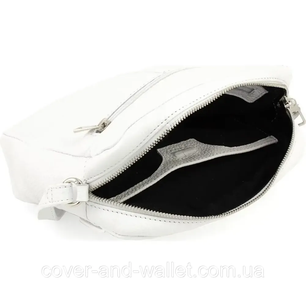 Модная женская сумка-кроссбоди белого цвета из натуральной кожи высокого качества Grande Pelle 755702 Киев - изображение 7