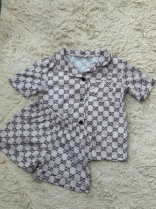 Дитяча піжамка із сатину шорти з сорочкою Пудровий р 122-128 Харків - фото 4