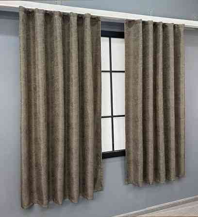 Комплект коротких штор VR-Textil Жаккард Viva Marmo № 1782ш Какао 130х170 см 2 шт (35-0370) Киев