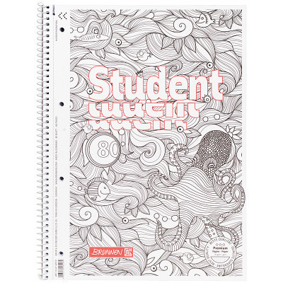 Зошит Brunnen Коледж-блок А4 Premium у клітинку 80 аркушів Zenart sea (10-67 428 01) Вінниця - фото 1