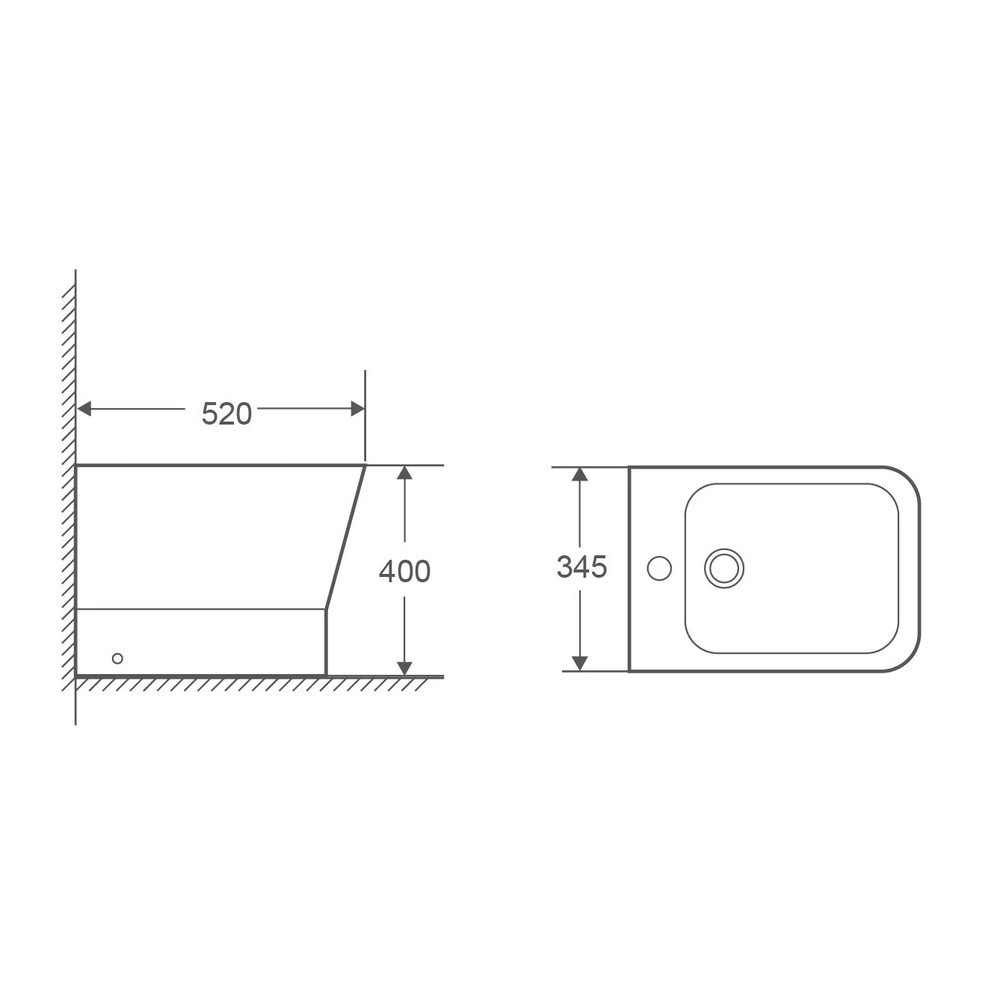 Біде підлогове Mixxus Premium STYLE-0601 520х345х395mm   ( MP6603 ) 31313 Харків - фото 2