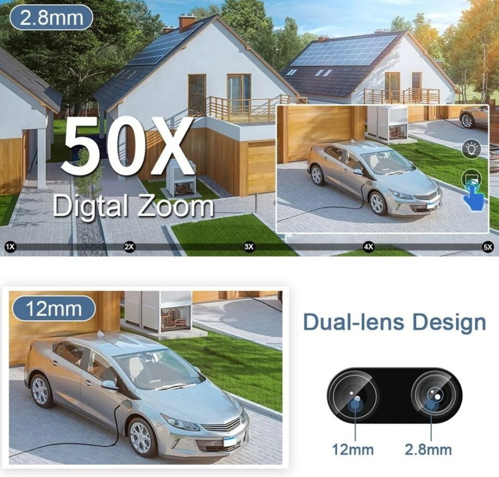 Камера Wifi 8мп 2 об'єктива ×50 зум Харків - фото 5