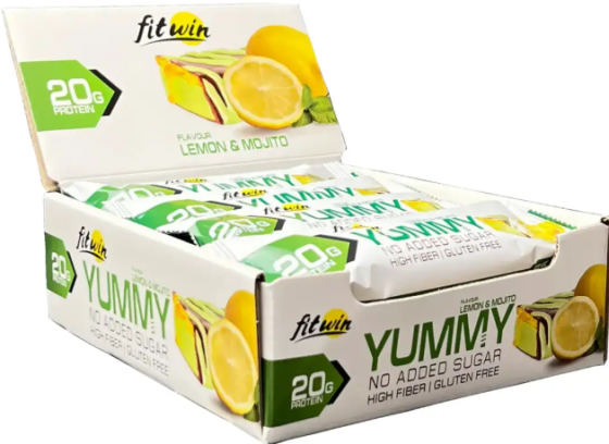Батончик Fit Win Yummy 12x55g лимон и мохито Киев
