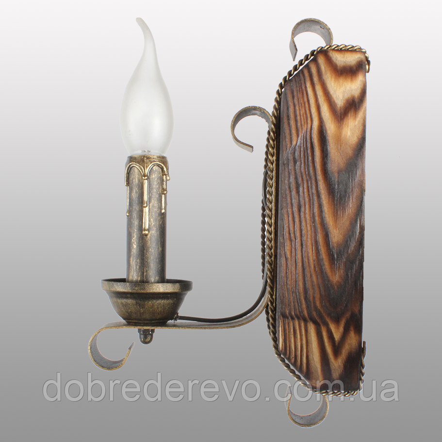 Бра дерев'яне свічка під старину Вижниця - фото 1
