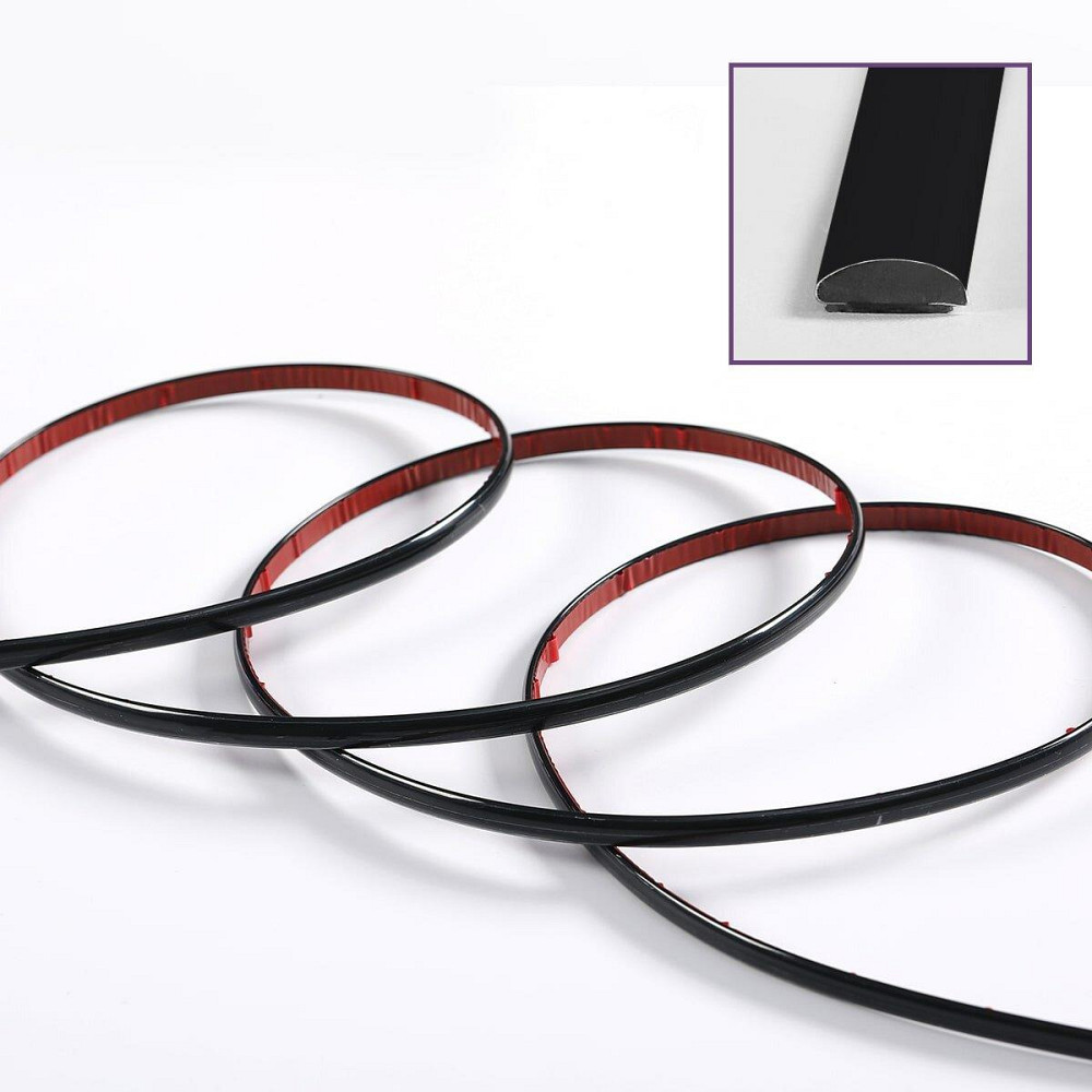 D-образный молдинг 3м х 8мм х 4мм Чёрный (D) SW-00001553 Киев - изображение 2