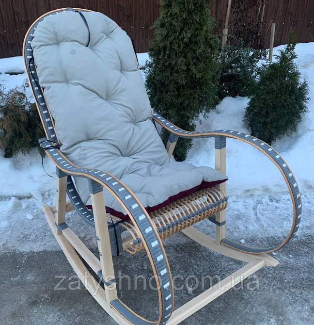 Кресло - качалка плетеная с накидкой Киев - изображение 3