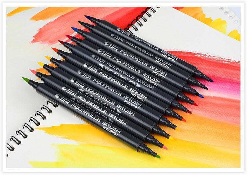 Акварельные маркеры на водной основе STA 48 цветов, Водные маркеры для рисования, аквамаркеры Каменец-Подольский - изображение 5