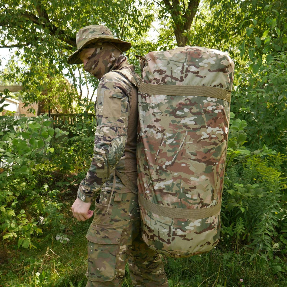 Військова сумка баул мультикам 120 л сумка-рюкзак для речей  сумка-рюкзак для речей і полювання WAR Львів - фото 4