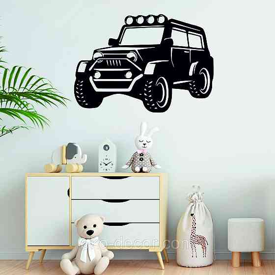 Декоративное настенное Панно «Джип» Декор на стену 110*78 см, Черный Киев