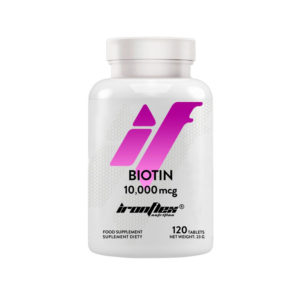 Біотин IronFlex Biotin 10000 мкг 120 таблеток Луцьк - фото 1