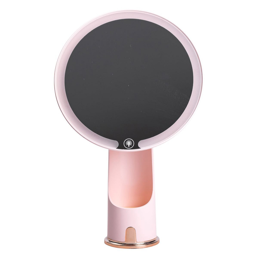 Дзеркало косметичне 18,5х10х29 см з підсвічуванням Рожеве HP-10-1AP Коломыя - изображение 1