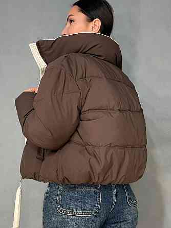 Куртка женская Fashions 87265 короткая с подвесом на бегунке демисезонная коричневая, коричневый, M Киев