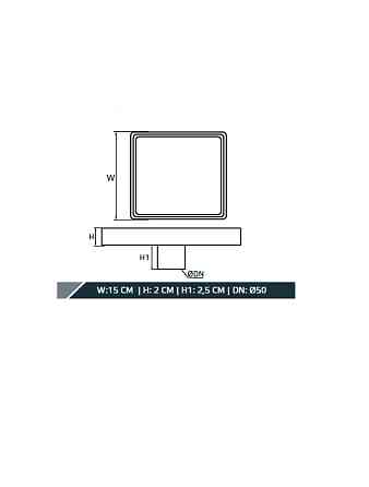 Трап душовий TILLO TM131-15 15х15см Киев