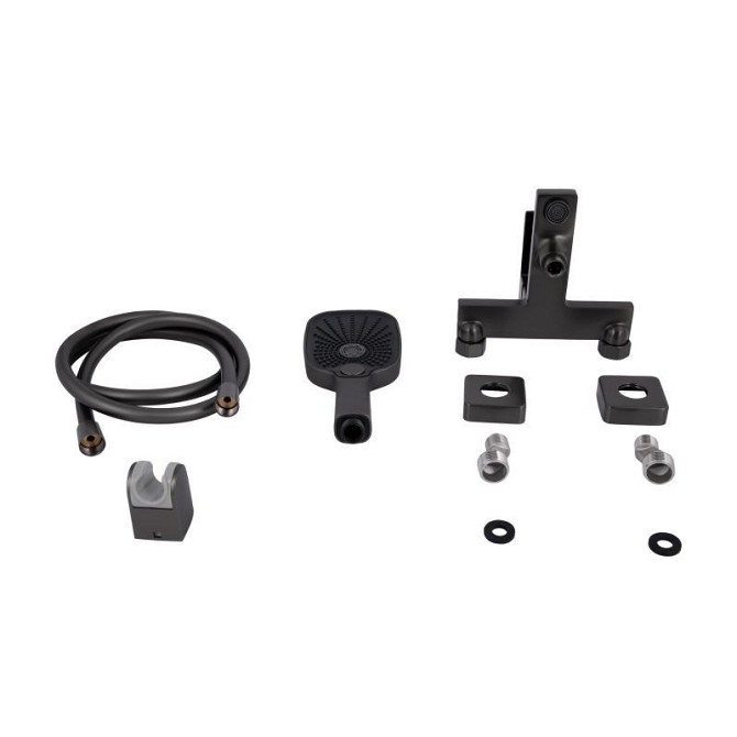 Змішувач для ванни з душовим гарнітуром Qtap Gemini QTGEM259GMB45684 Gunmetal Black PVD Харків - фото 7
