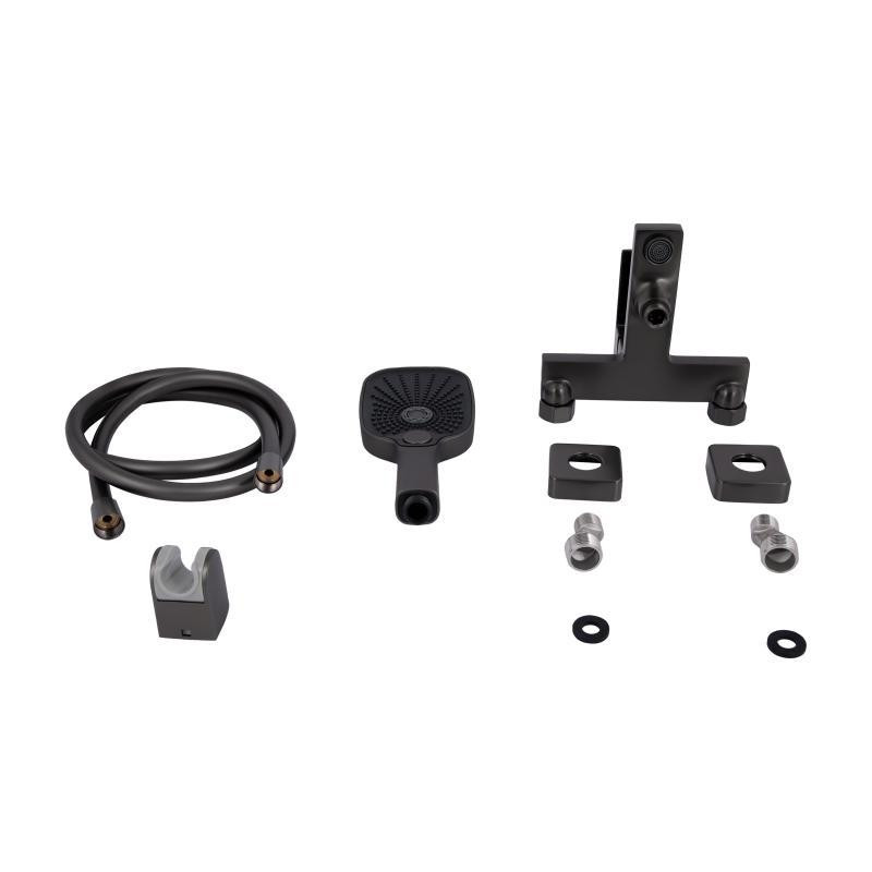 Смеситель для ванны c душевым гарнитуром Qtap Gemini QTGEM259GMB45684 Gunmetal Black PVD Харьков - изображение 7