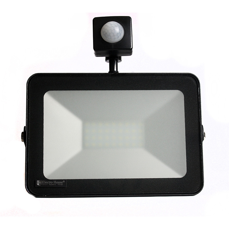 Прожектор с датчиком движения led 30 Вт 6500К ElectroHouse Киев - изображение 3