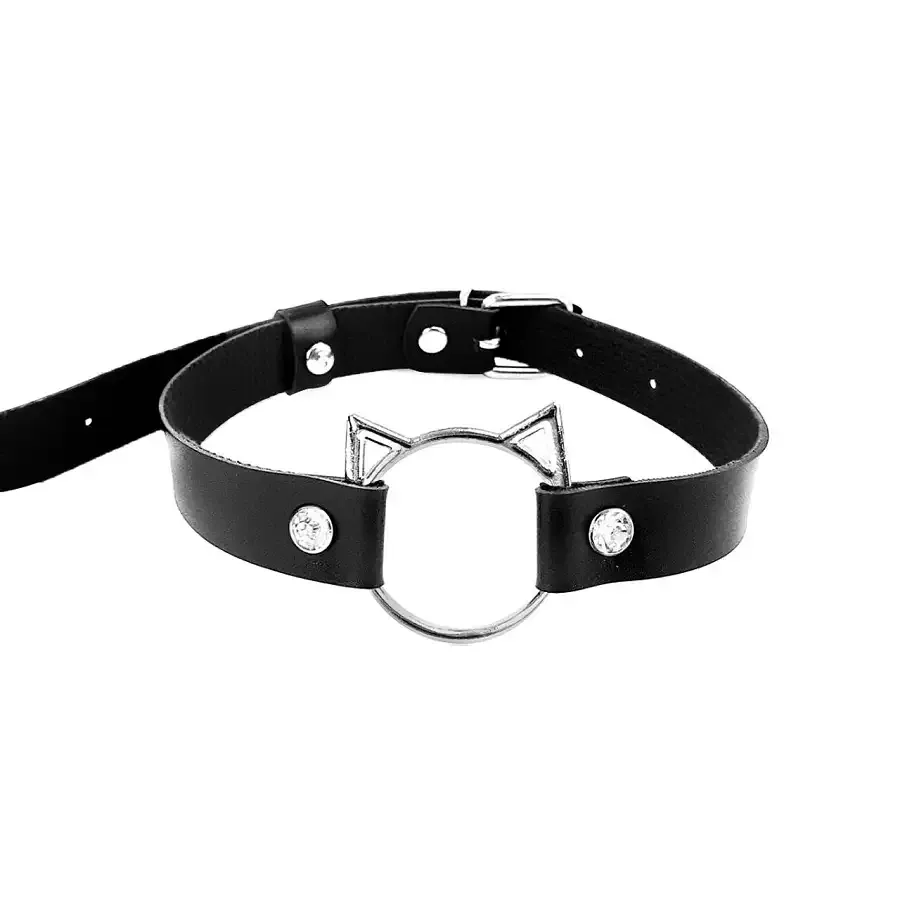 Чокер на шию Киця Art of Sex - Kiti з натуральної шкіри, колір Чорний Львів - фото 2