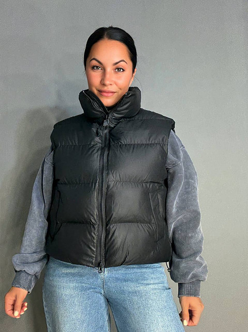 Жилетка жіноча A-N 10013 дута без капюшона чорна, чорний, 44 Київ - фото 1
