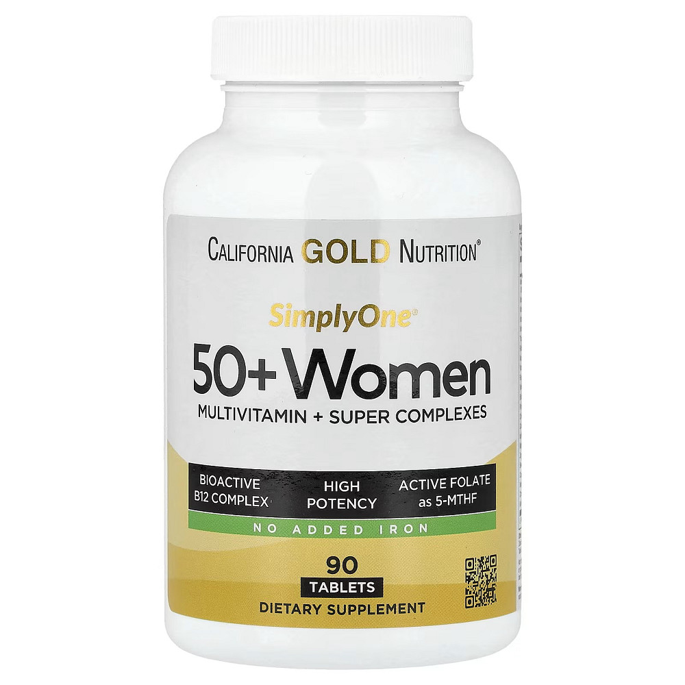 SimplyOne®, 50+ Women Multivitamin + Super Complexes with Vitamin A, Vitamin C, Minerals 90 Tablets Луцк - изображение 1