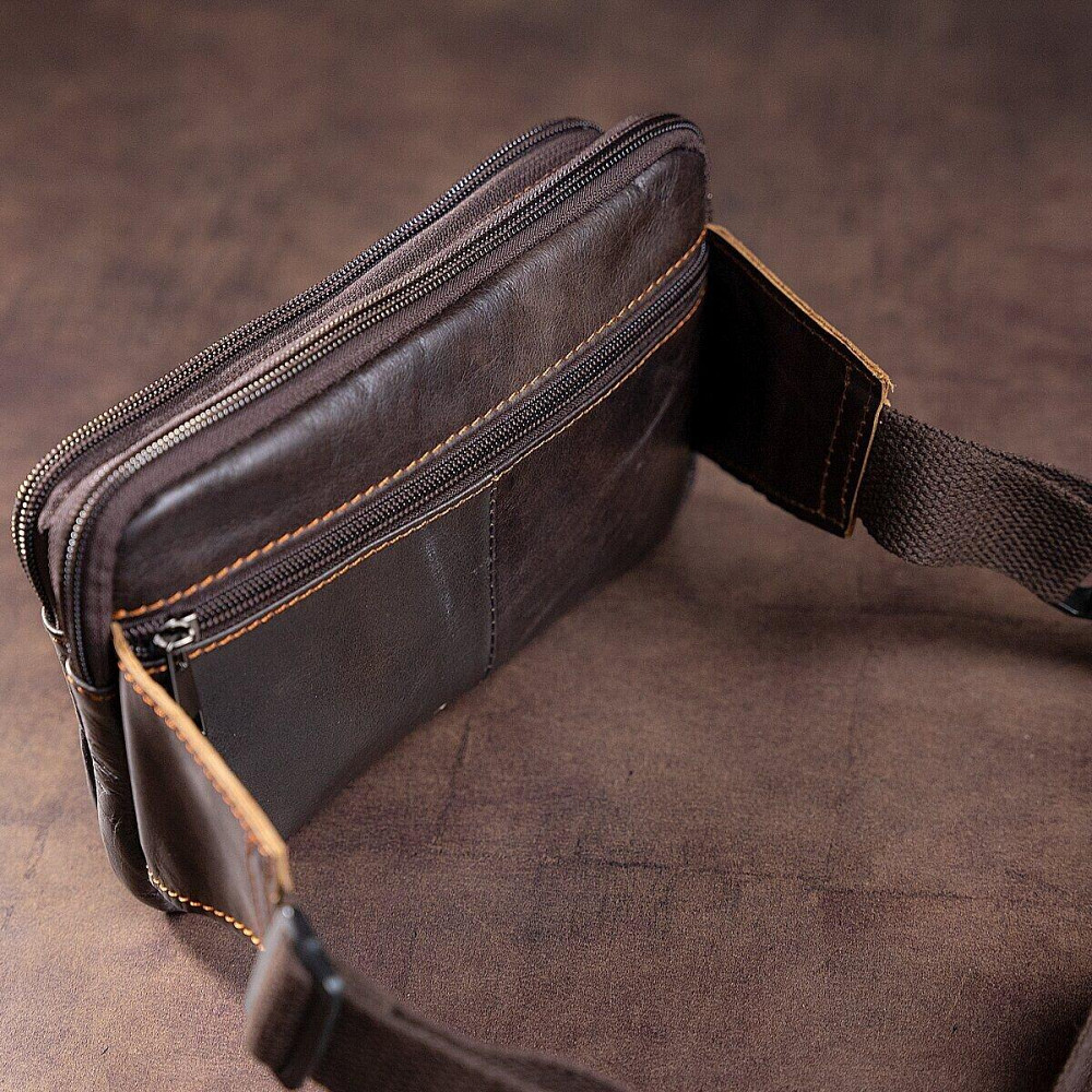 Сумка на пояс Коричневая (Vintage) Киев - изображение 8