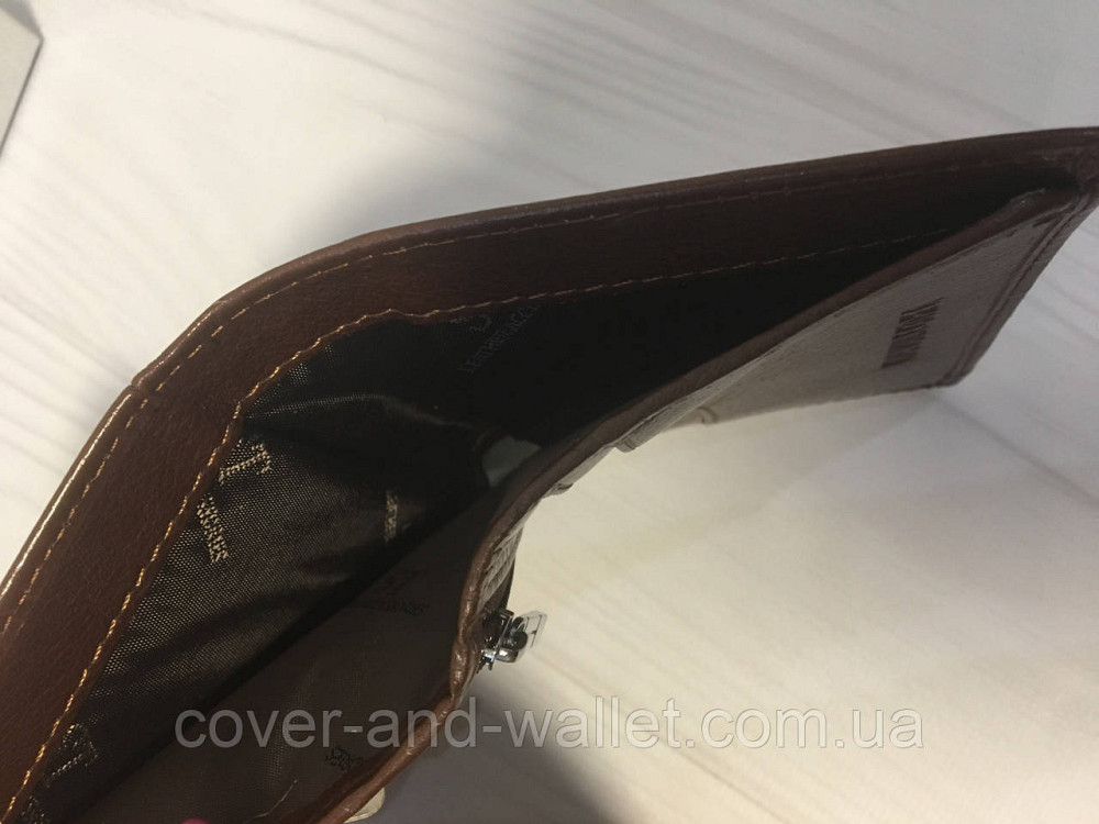 Маленький кожаный кошелек вертикального типа коричневого цвета ST Киев - изображение 7
