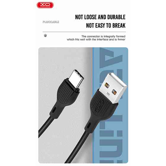 Кабель XO USB to Micro USB 2,1А 1м чорний Львів