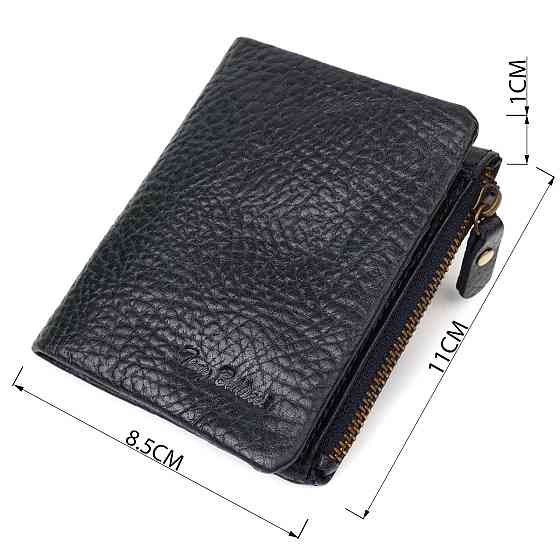 Маленький но вместительный кошелек из натуральной кожи Tony Bellucci 22021 Синий Киев